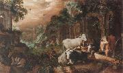 Roelant Savery Herders resting and watering their animals by a set of ruins oil painting picture wholesale